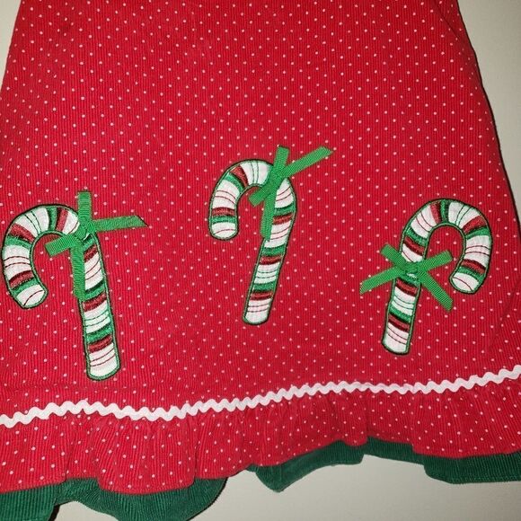 RARE EDITIONS CANDY CANE CHRISTMAS DRESS SIZE 2T VINTAGE - Picture 2 of 6